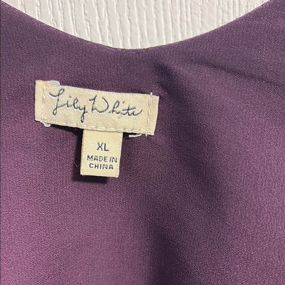 Lily White Deep Plum Camisole Top - Picture 3 of 4